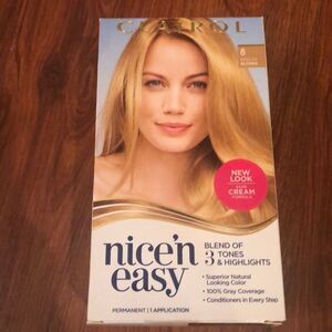 Clairol Nice'n easy Medium blonde #8 permanent hair dye color gray coverage
